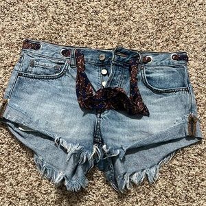 Free people jean shorts